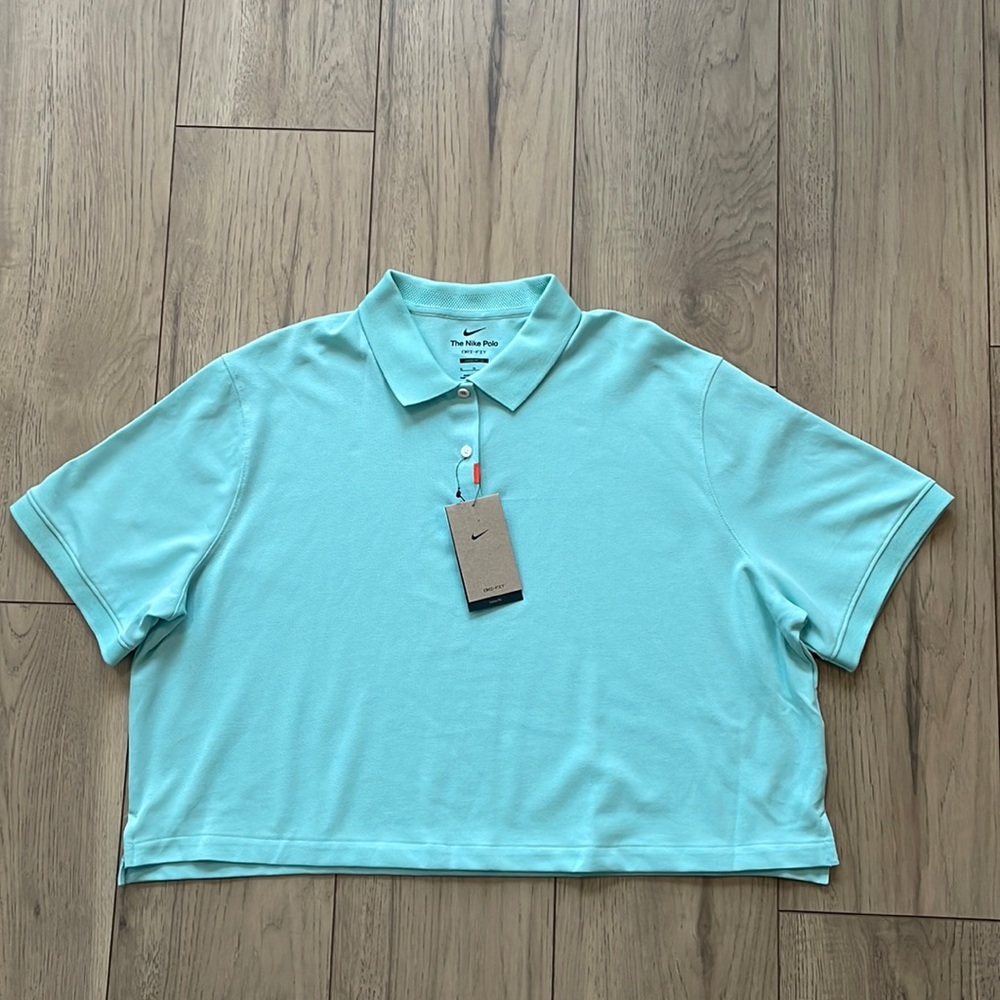 NWT Nike Dri-Fit Loose Fit Cropped Light Dew The Nike Polo Women’s